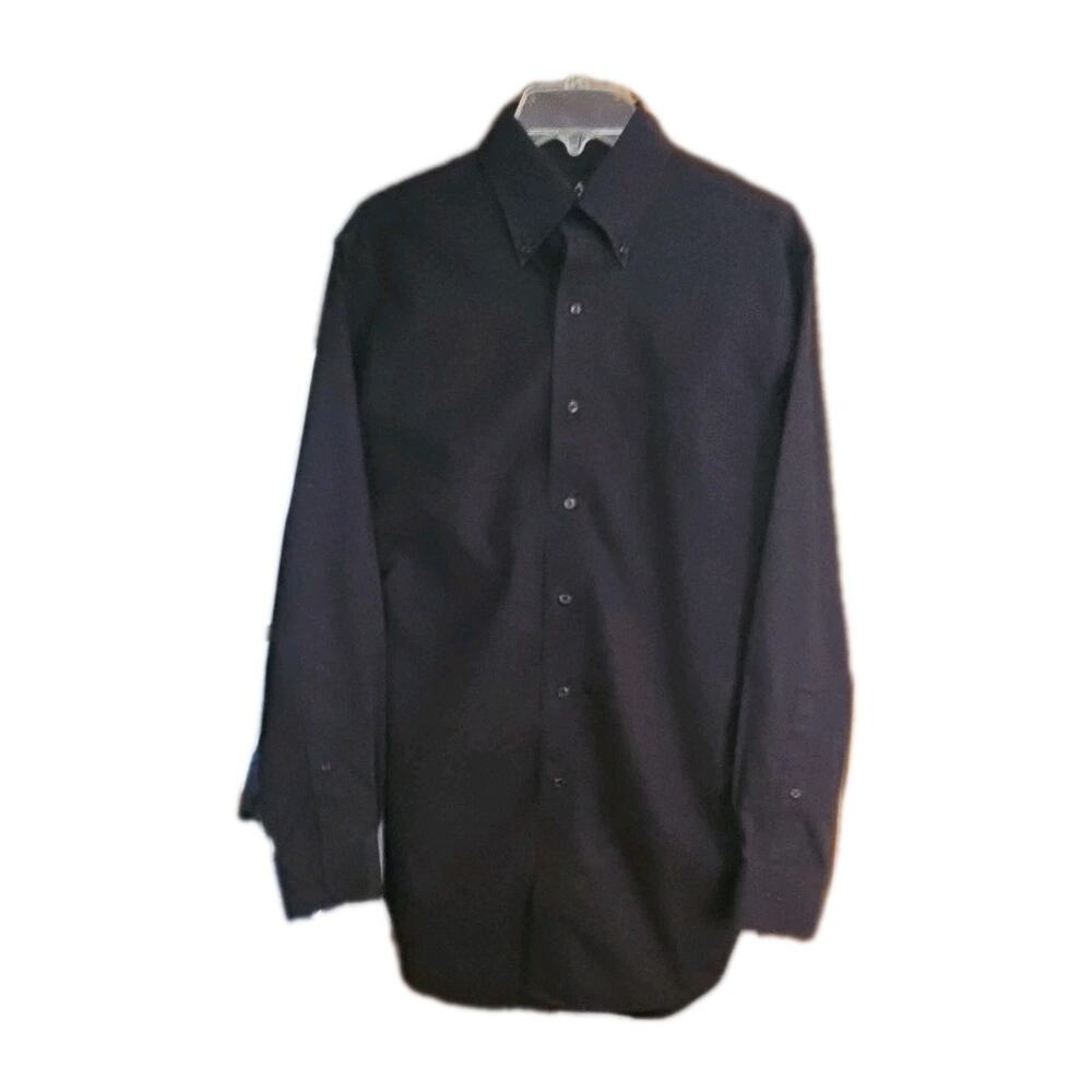 Joseph A Bank Travelers Collection Shirt Men's Size 15-33 Black Tailored Fit